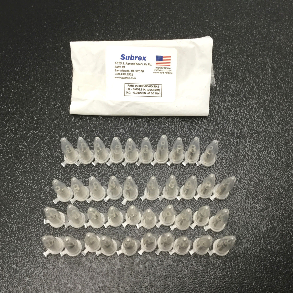 Subrex Lot Of 40 Subrex C-005-03-00-30-1 Standard Grade Precision Nozzle Core ...