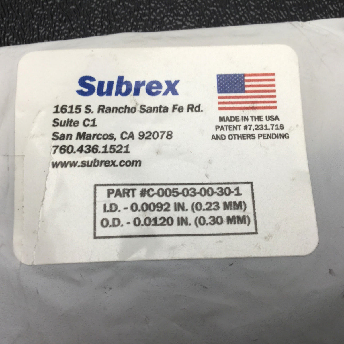 Subrex Lot Of 40 Subrex C-005-03-00-30-1 Standard Grade Precision Nozzle Core ...