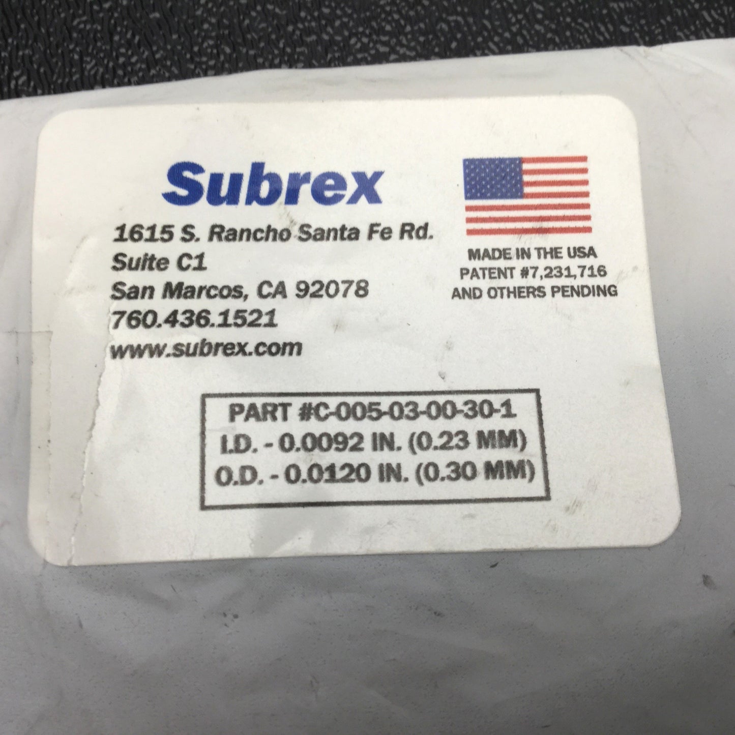 New Lot Of 40 Subrex C-005-03-00-30-1 Standard Grade Precision Nozzle Cores 30 Gauge
