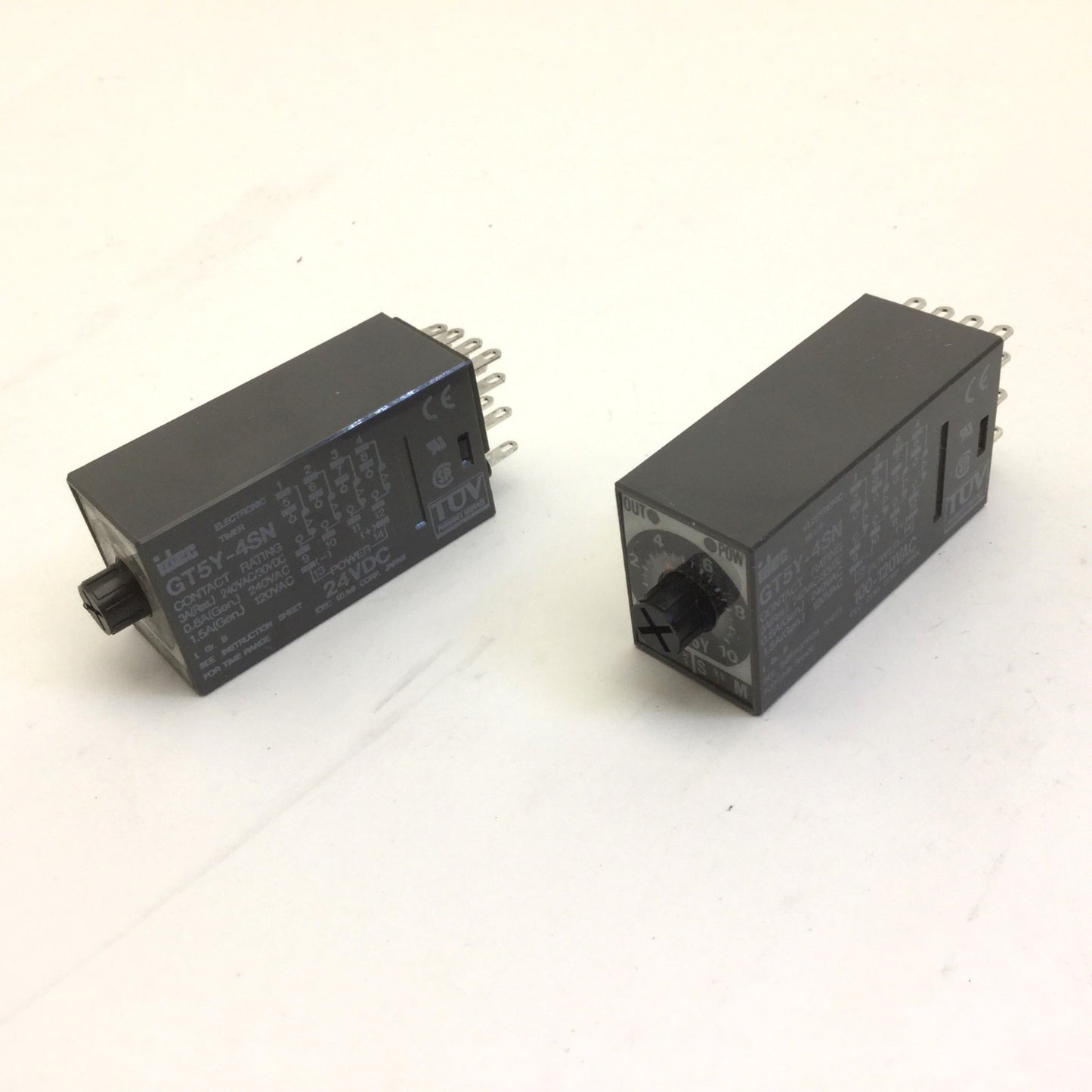 Used Lot of 2 Idec GT5Y-4SN Timing Relays, Rating: 240VAC/30VDC, 240VAC, 120VAC