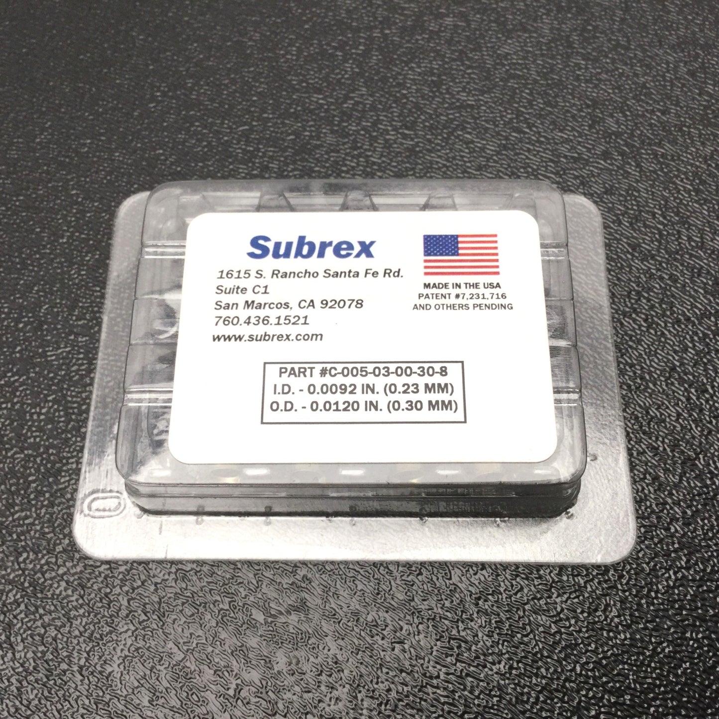 New Subrex C-005-03-00-30-8 Standard Gauge Precision Nozzle Cores 30 Gauge 8-Pack