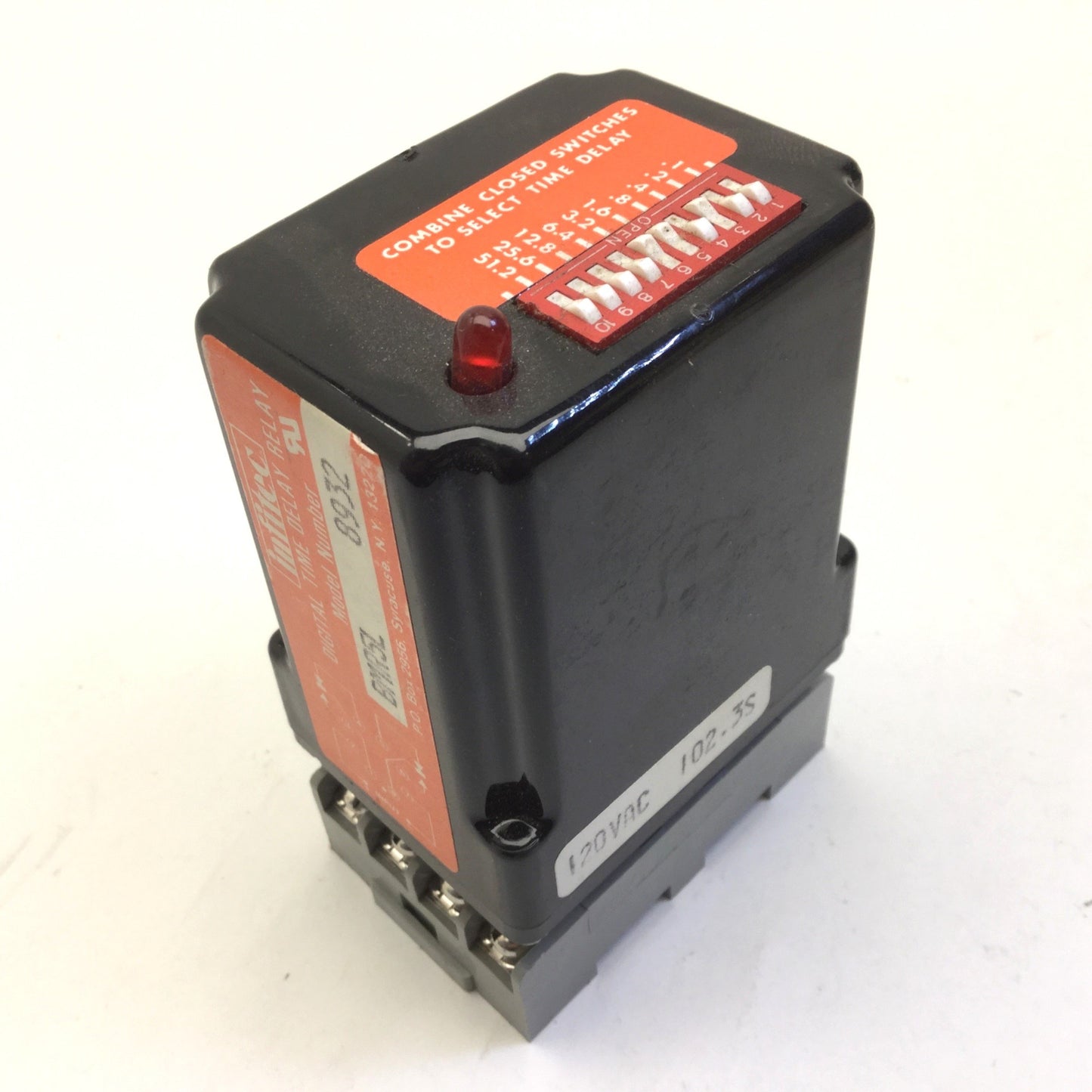 Used Infitec BMR5L Digital Time Delay Relay, Voltage: 120VAC, 8-Pin, With Base