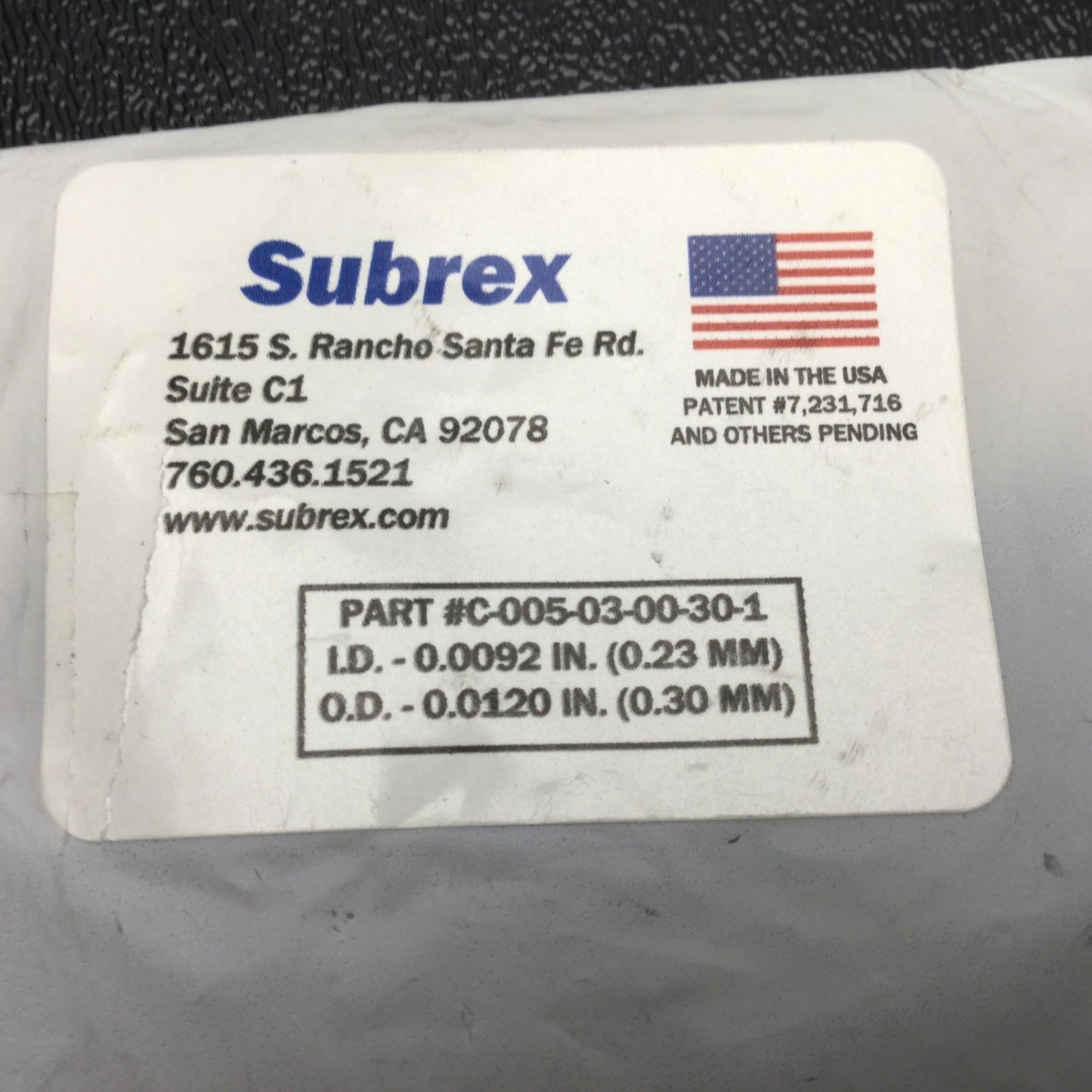 New Lot Of 37 Subrex C-005-03-00-30-1 Standard Grade Precision Nozzle Cores 30 Gauge