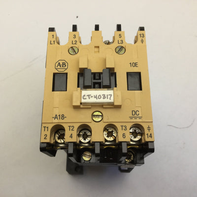 Used Allen Bradley 100-A18NZ243 Motor Starter, 4-Pole, 660VAC Max, 35A, 24VDC Coil