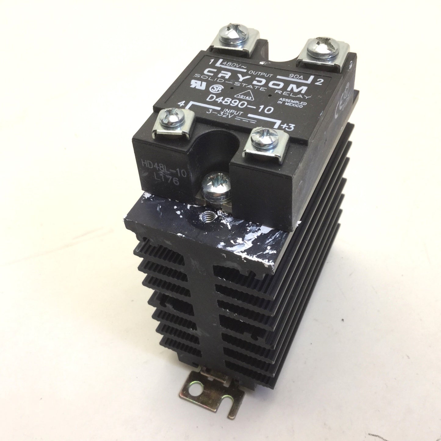 Used Crydom D4890-10 Solid State Relay, Input: 3-32VDC, Output: 480VAC, 90A