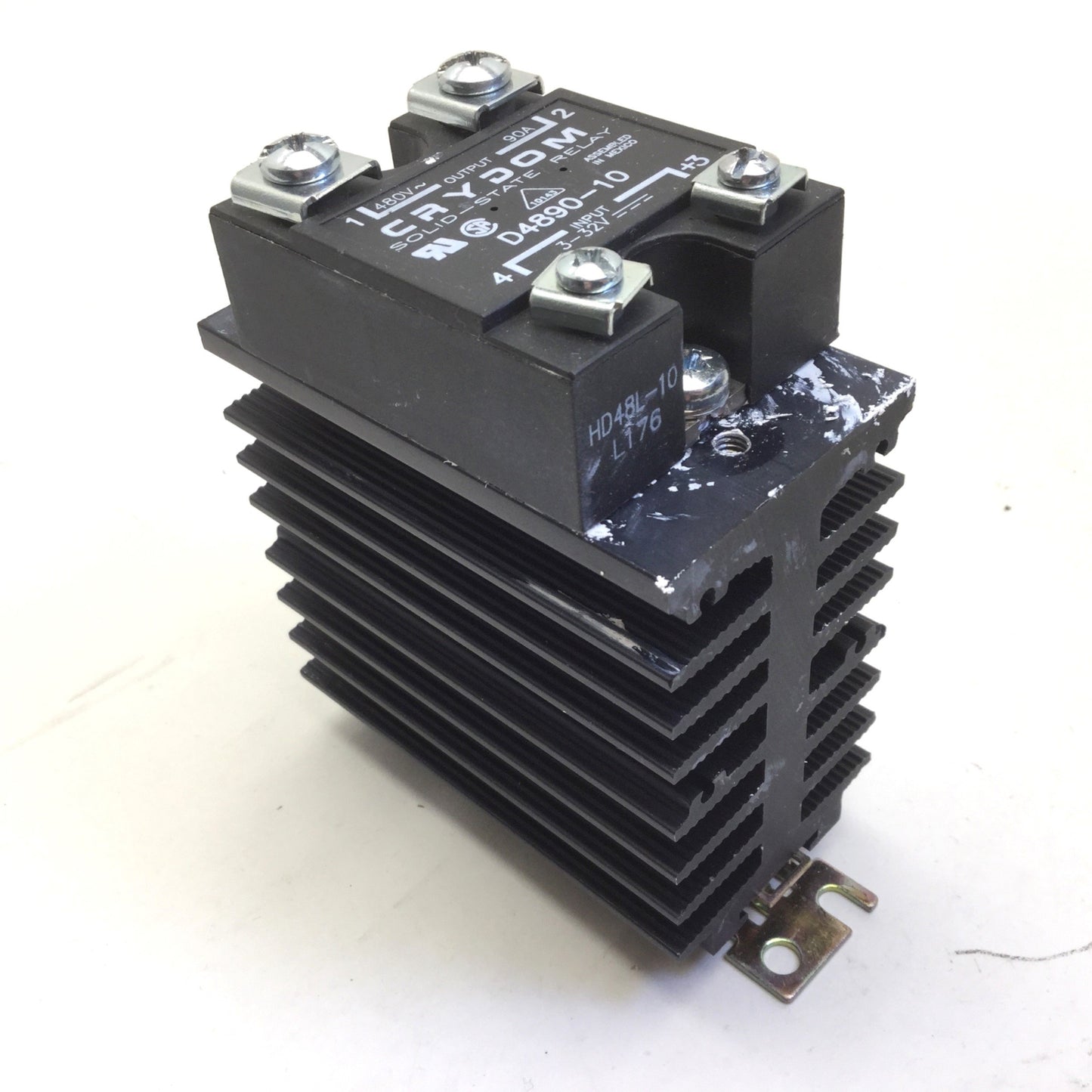 Used Crydom D4890-10 Solid State Relay, Input: 3-32VDC, Output: 480VAC, 90A