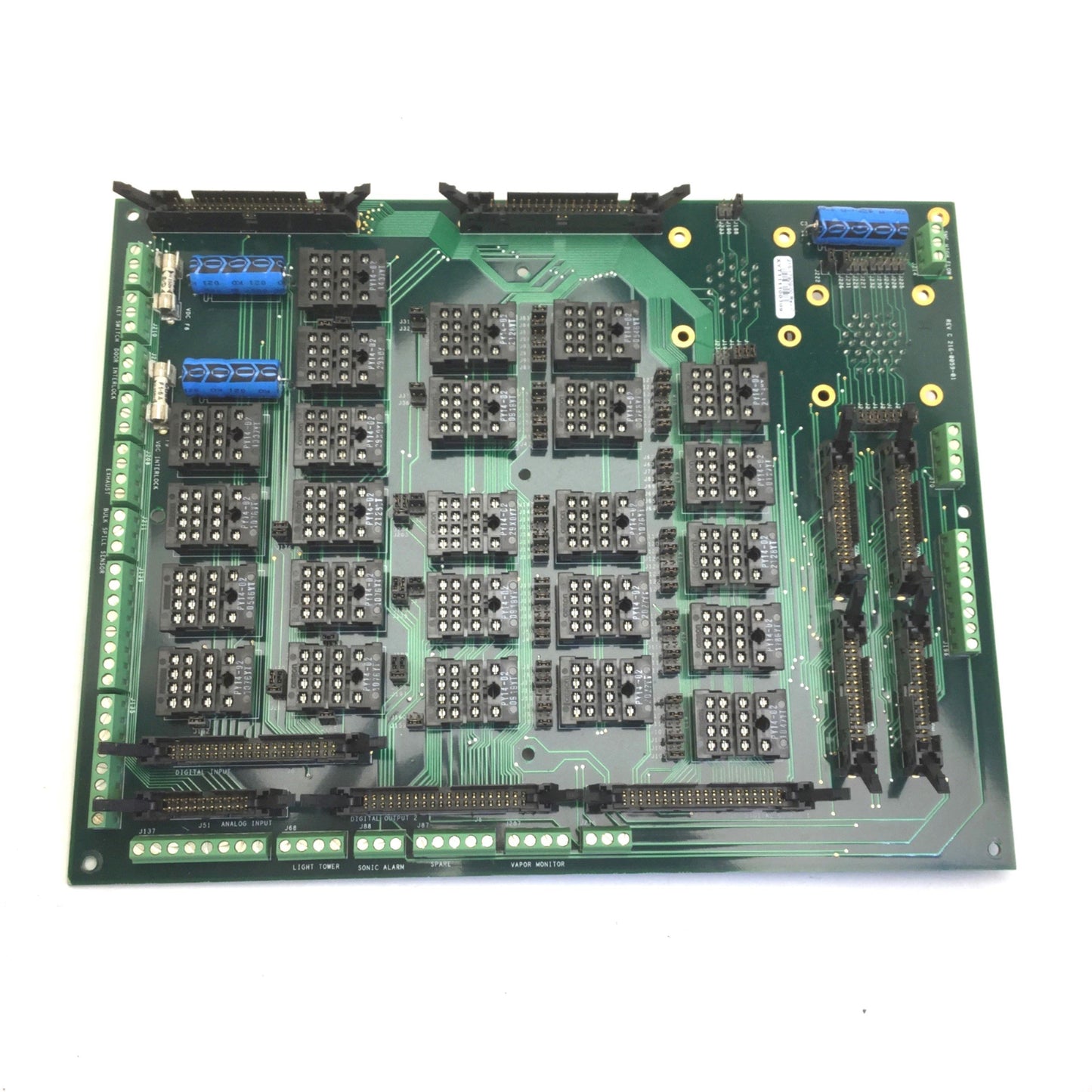Used JET 94V-0 1110 Input/Output Relay Board, XYT111100309, 215-17909-00 REV C