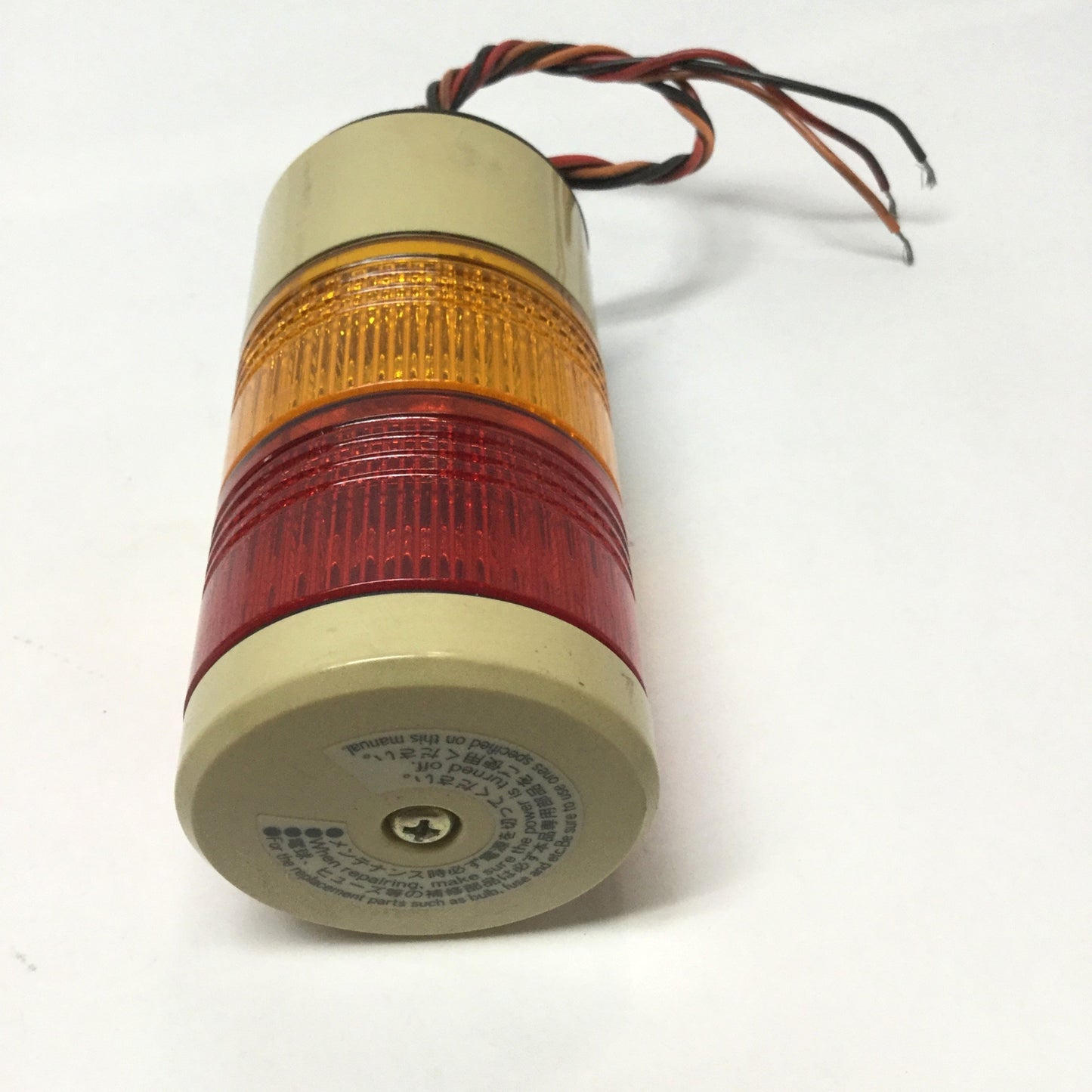 Used Patlite LES-AW Stack Light Signal Tower LED Lamp, Red & Amber Lenses, 24VAC/DC