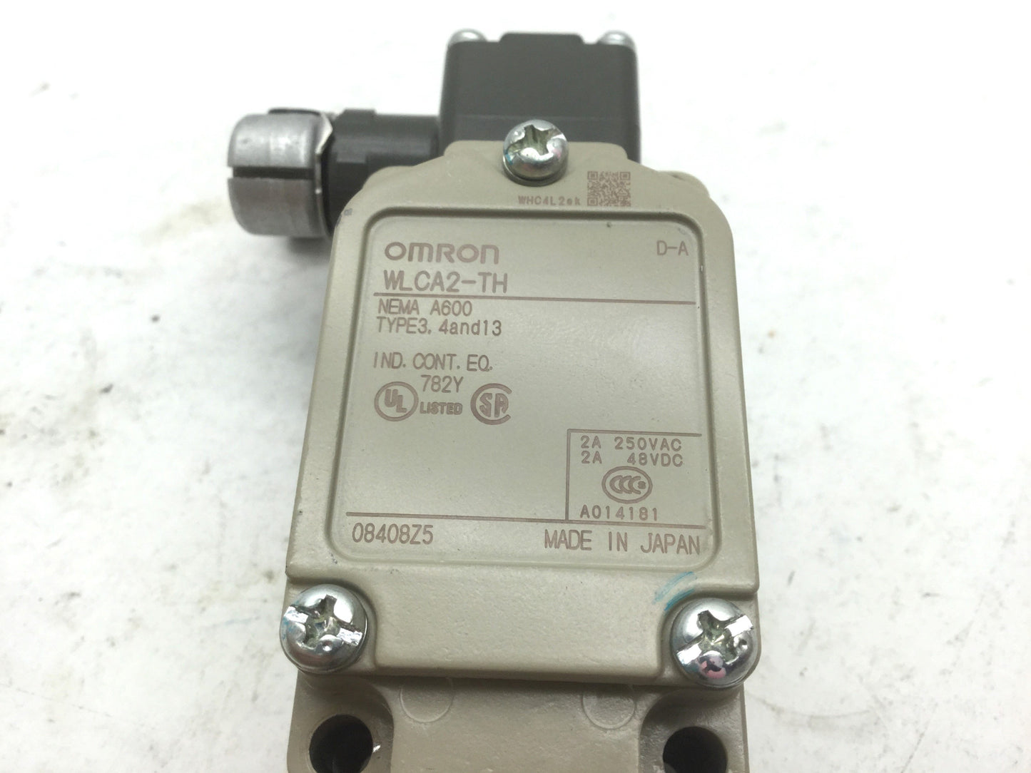 Used Omron WLCA2-TH Limit Switch Roller Lever 2A 250VAC/48VDC