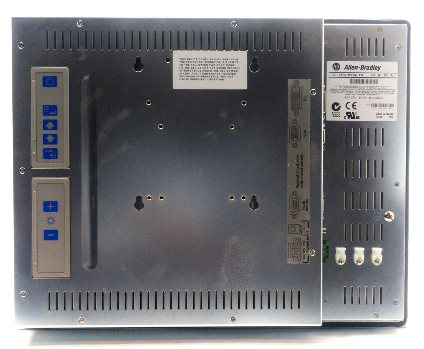 Used Allen-Bradley 6186-M17ALTR VersaView 1700M Industrial Touch Monitor 17" 12/24VDC