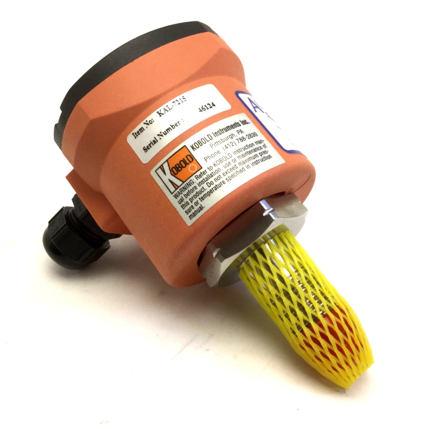 New – Open box Kobold KAL-A-24VDC Thermal Flow Transmitter, 4-20 mA Flow Rate Signal, 24VDC