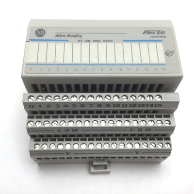 Used Allen Bradley 1794-IB16 Input Module, 16-Digital, With 1794-TB3 Terminal Base