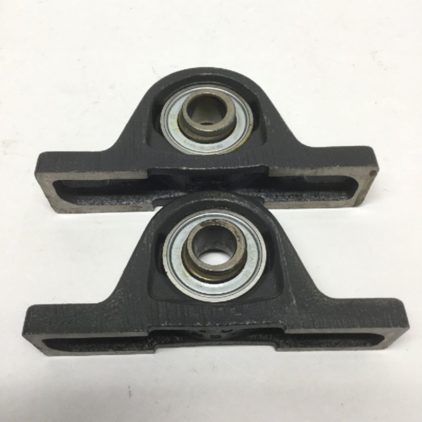 Used Lot of 2 INA GG ASE 03 Ball Bearing Pillow Block, Flange Base, 15mm Bore ID