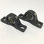 Used Lot of 2 INA GG ASE 03 Ball Bearing Pillow Block, Flange Base, 15mm Bore ID