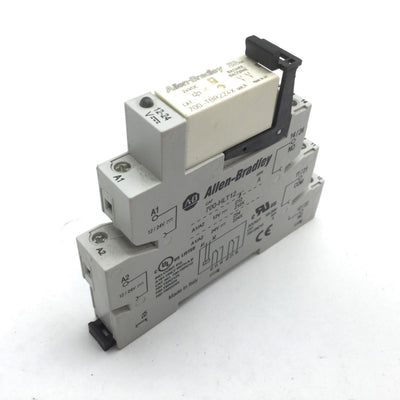 Used Allen Bradley 700-TBR224X Relay, Coil 24VDC, With 700-HLT12 Terminal Socket