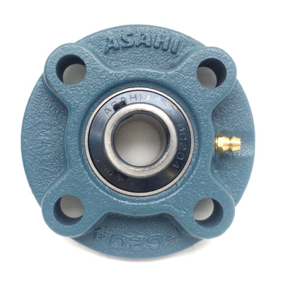 New ASAHI UCFC204 Flange-Mount Ball Bearing Unit, 20mm Bore, 100mm Dia., 1500lbf