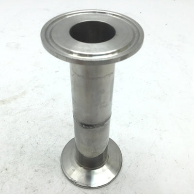 Used 1" Ladish Sanitary Fitting Straight Tri-Clamp Length: 4.5"