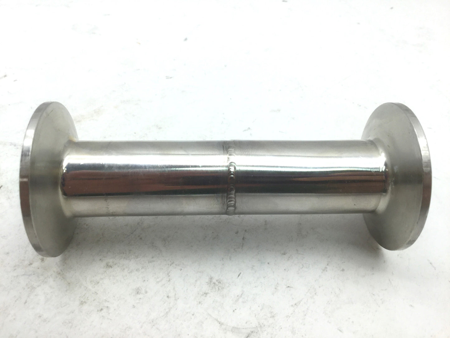 Used 1" Ladish Sanitary Fitting Straight Tri-Clamp Length: 4.5"
