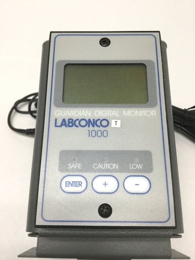 Used Labconco 1000 Guardian Digital Monitor Low Airflow Alarm Sensor w/ Hood Housing