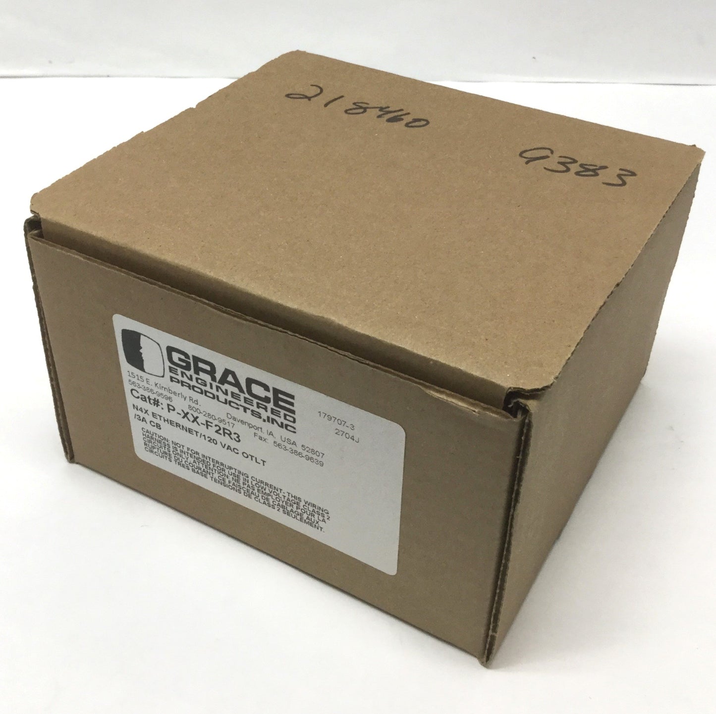 New Grace Engineered P-XX-F2R3 Panel Mount Simplex Outlet 120VAC 3A Breaker, Type 4X
