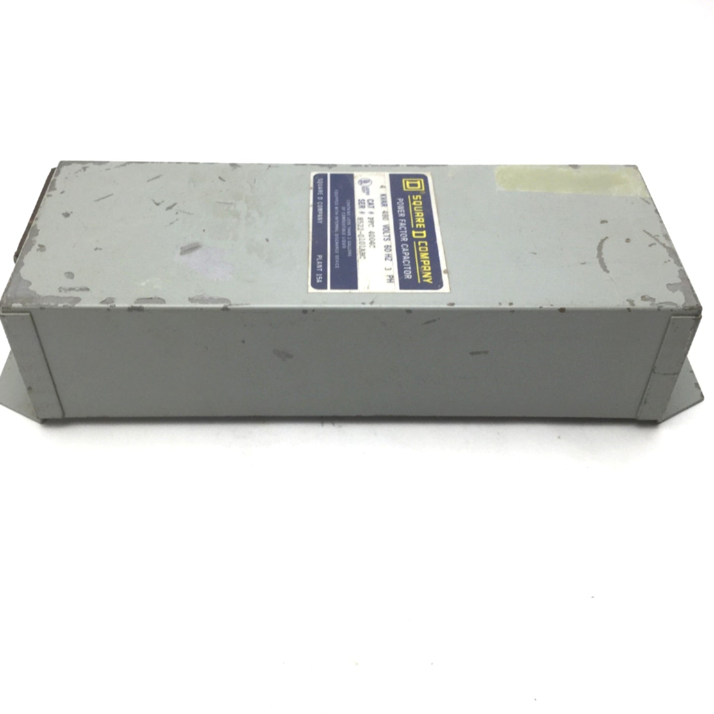 Used Square D PFC 4004C Power Factor Correction Capacitor, 4 KVAR, 480V 60Hz, 3 Phase