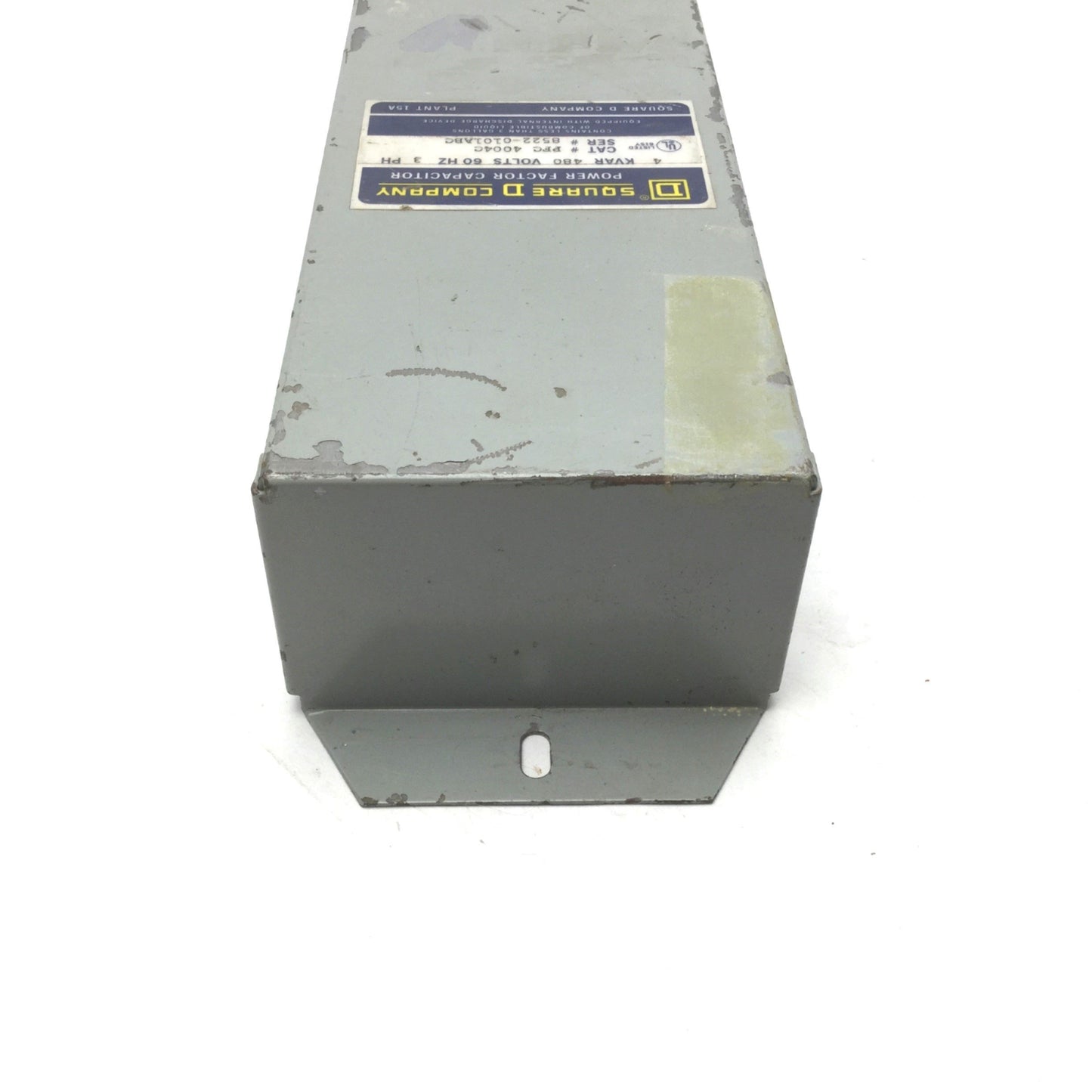 Used Square D PFC 4004C Power Factor Correction Capacitor, 4 KVAR, 480V 60Hz, 3 Phase