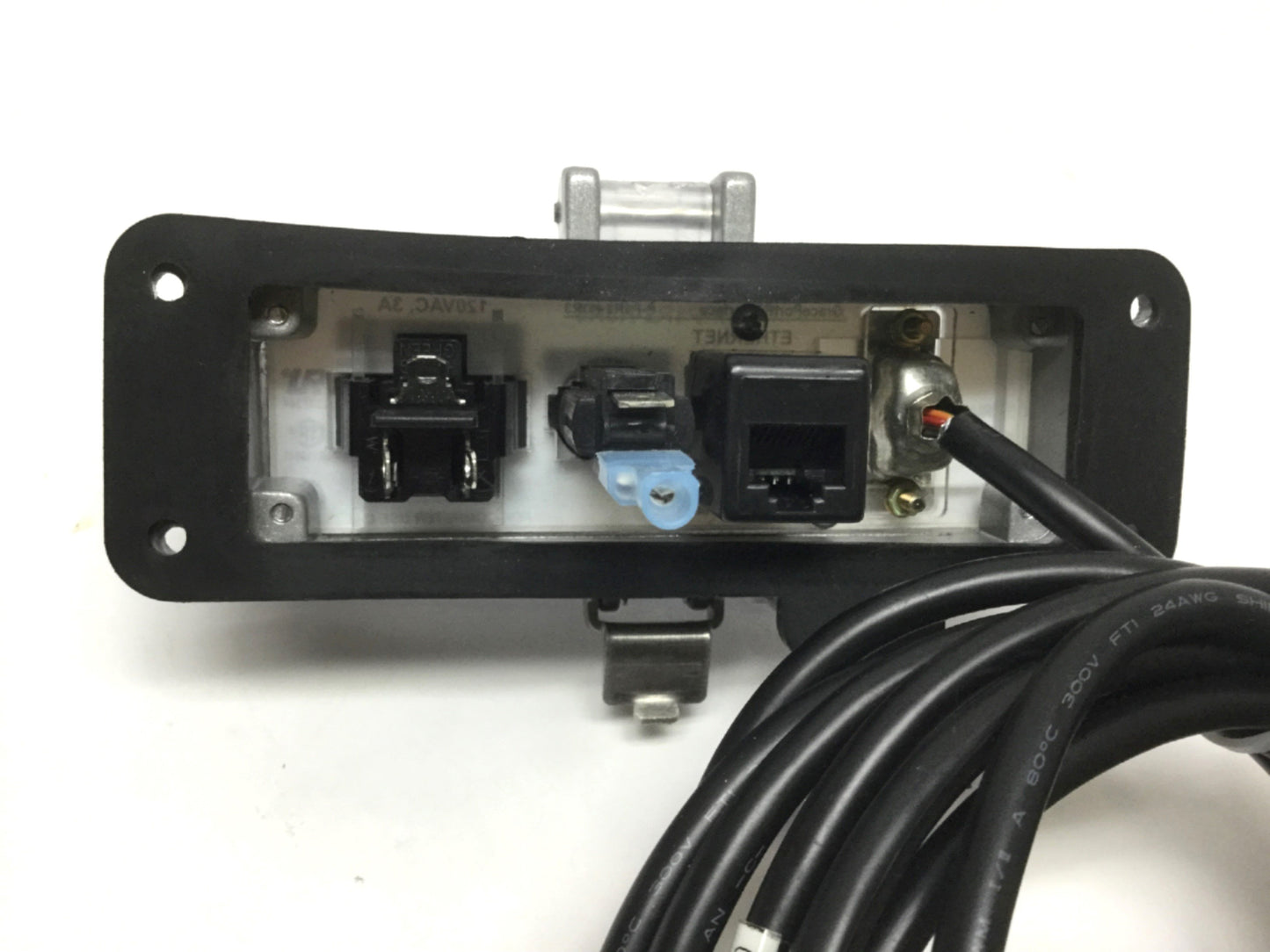 Used Grace P-P1R2-H3R3 Simplex Outlet Ethernet DB9 Serial Enclosure Interface Panel