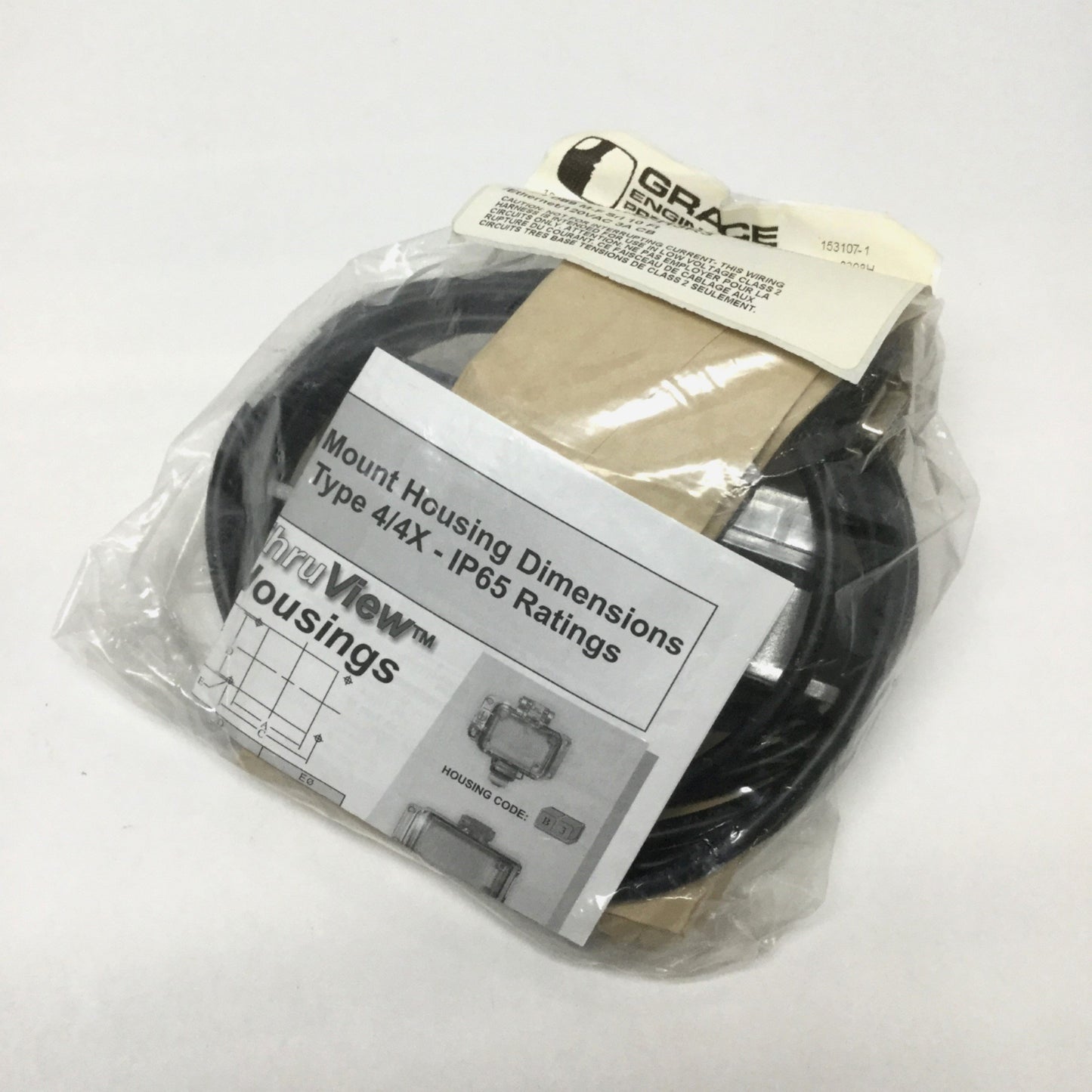 New – Open box Grace P-P1R2-H3R3 Enclosure Interface Panel Simplex Outlet Ethernet DB9 Serial