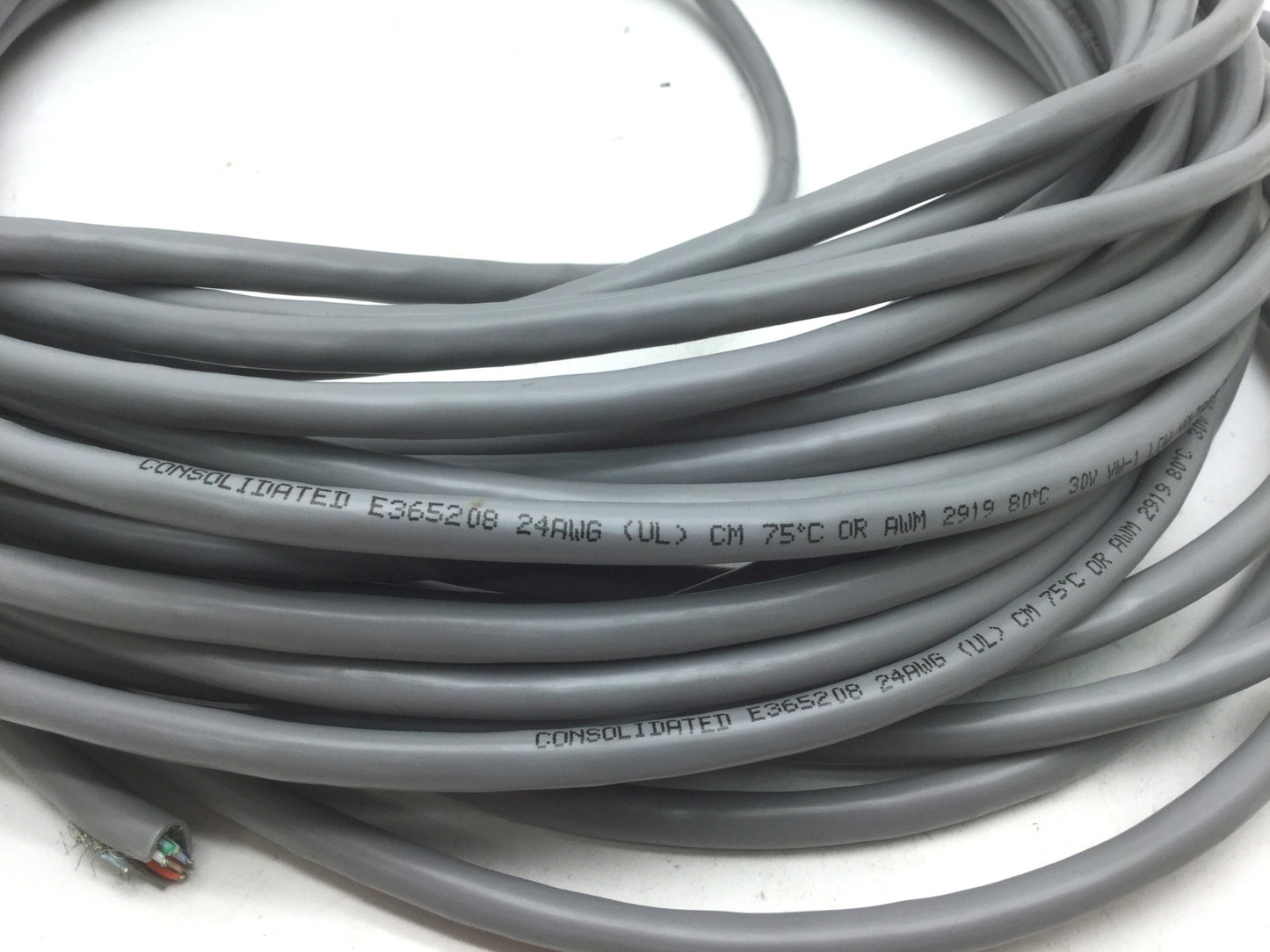 Used Consolidated Wire 5756-CL Multi-Conductor Wire 24 AWG 3-Pair Braid Foil 75'