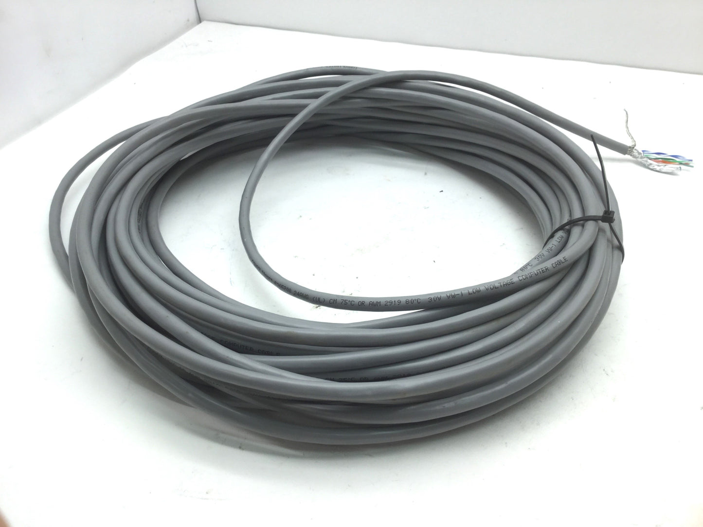 Used Consolidated Wire 5756-CL Multi-Conductor Wire 24 AWG 3-Pair Braid Foil 75'