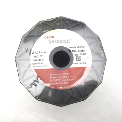 New Bedra Bercocut V3020240-U 0.25mm 0.010" Dia. Brass EDM Cut Wire 400N/mm 9.2lbs