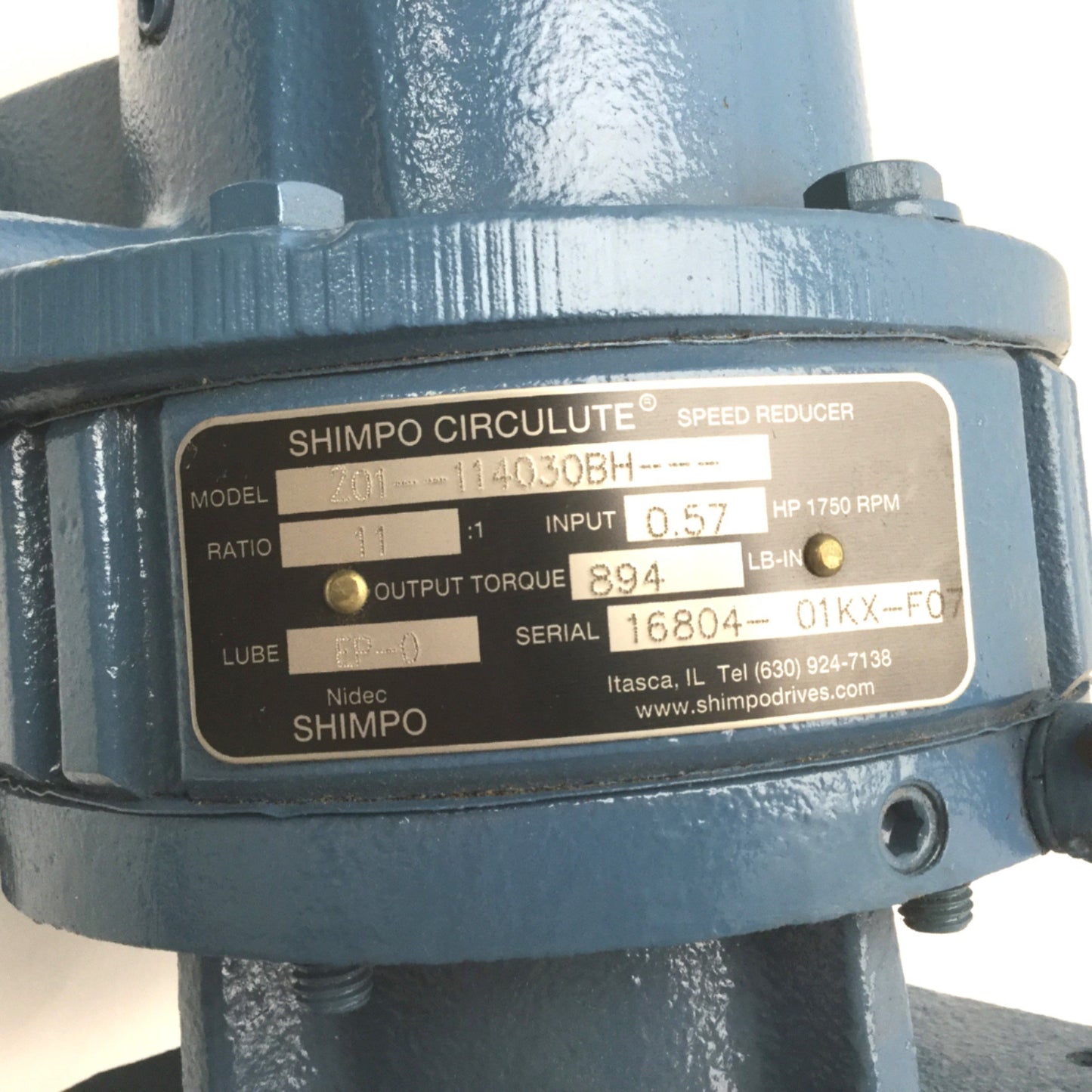 New Nidec Shimpo 201--114030BH CIRCULUTE Speed Reducer Ratio 11:1 In 3/4" Out 1-3/8"