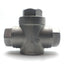 Used Valworx 552902A 3-Way Ball Valve, 1000PSI, 1/4"NPT, Stainless Steel *No Handle*