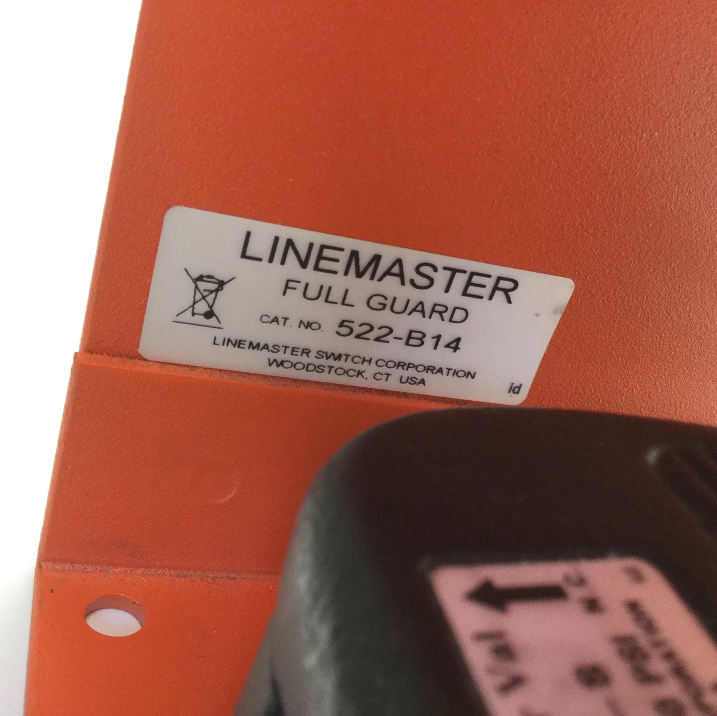 Used Linemaster 4C-30F2-S Pneumatic Foot Valve, 30CFM at 100psi, W/ 522-B14 Guard