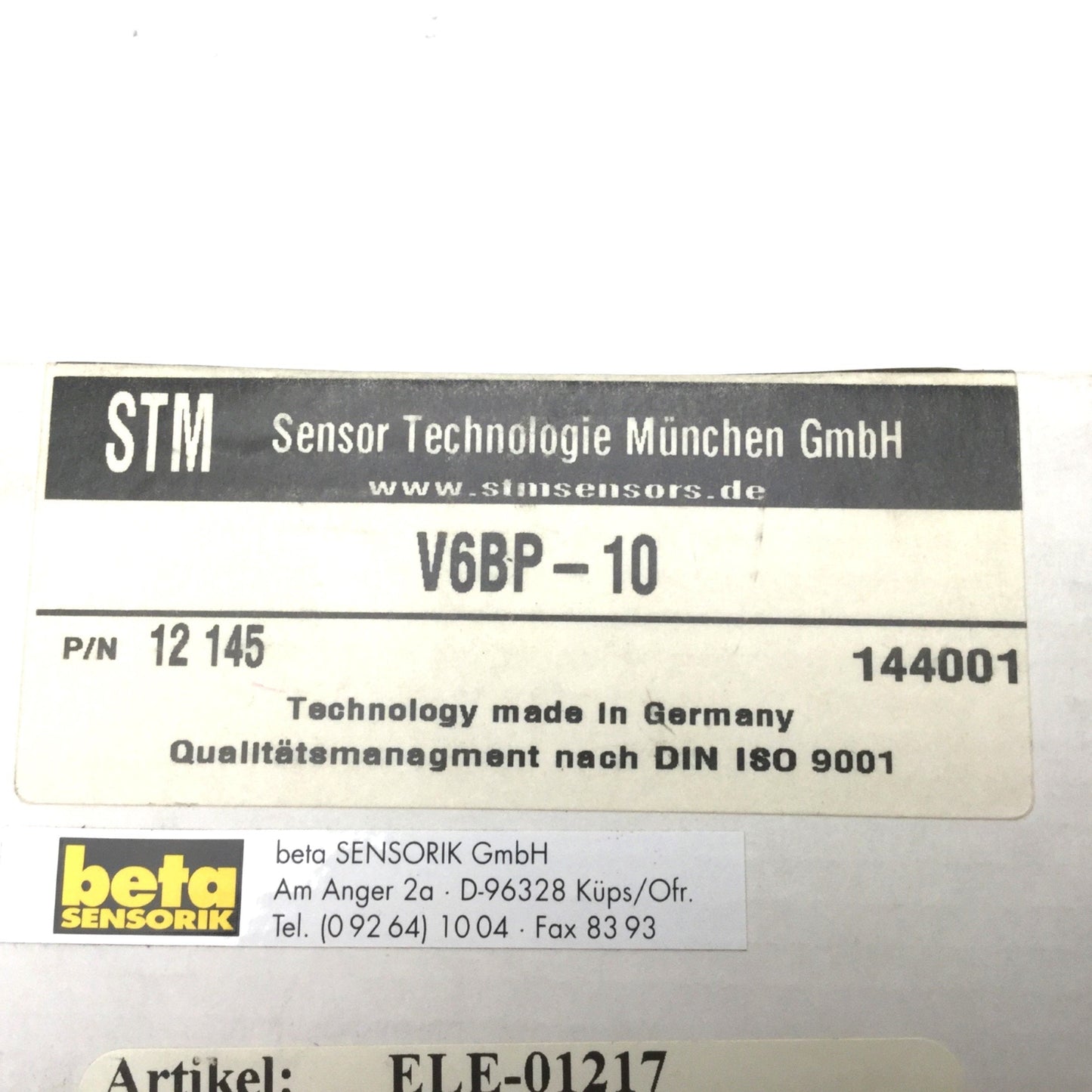 New STM V6BP-10 Adjustable Photoelectric Sensor Amplifier, 4-Wire, 10-30VDC, 200mA