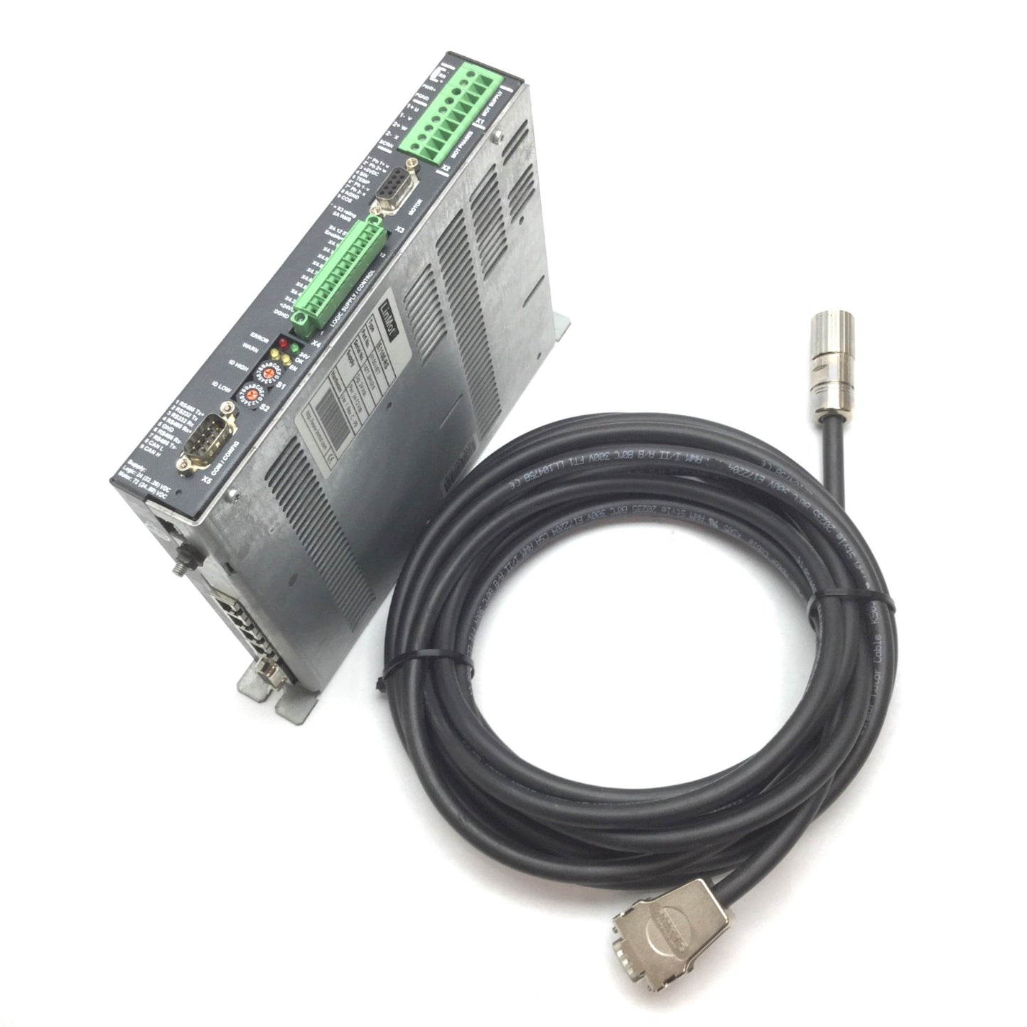 Used LinMot E1100-RS Ver 1 Rev C Servo Controller, Power: 24-72VDC, Signal: 24VDC
