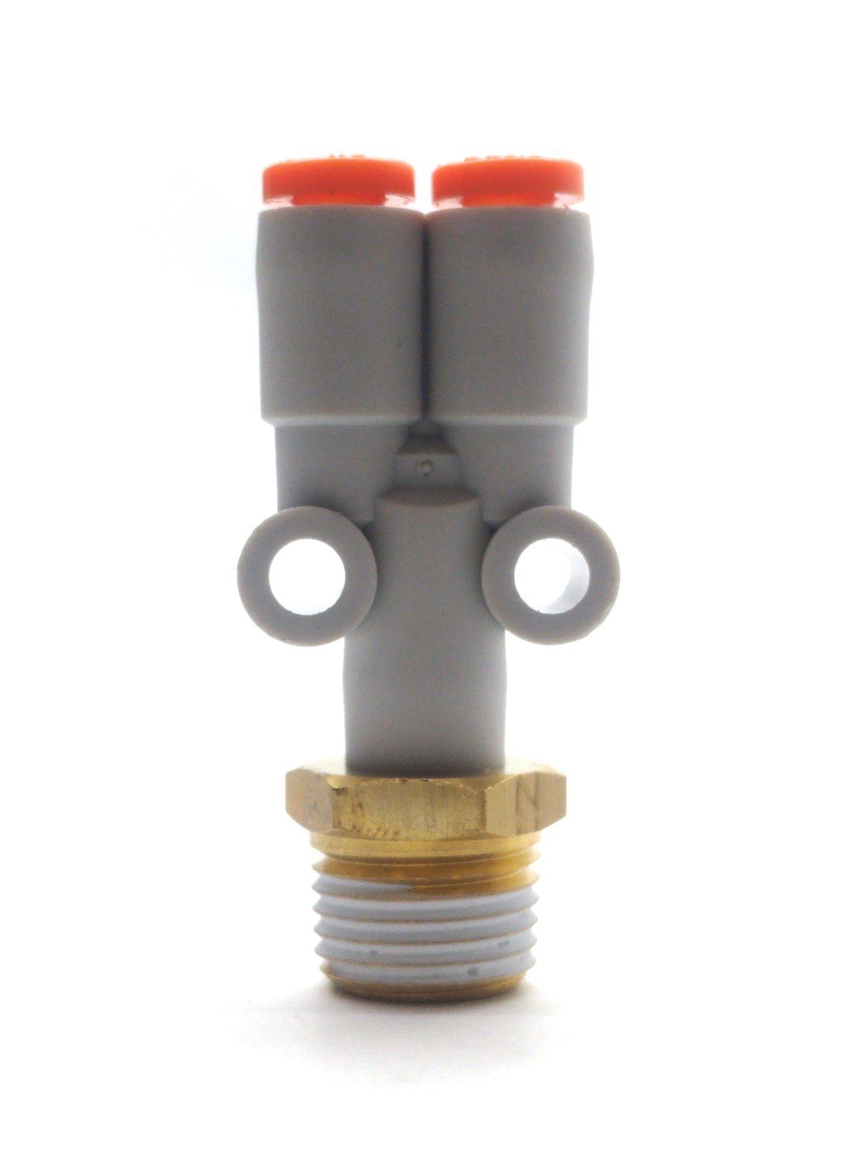 New – Open box Lot of 5 SMC KQ2U01-34AS Pneumatic Y Adapter Fitting 1/8"MNPT to 2x 1/8" Hose