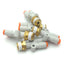 New – Open box Lot of 5 SMC KQ2U01-34AS Pneumatic Y Adapter Fitting 1/8"MNPT to 2x 1/8" Hose