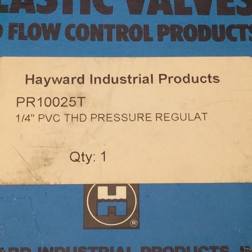 Used Hayward PR10025T PVC Pressure Regulator Ports: 1/4" Pressure Range: 5-75psi