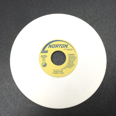 New – Open box Norton 38A80-L6VBE Aluminum Oxide Precision Grinding Wheel 8" x 1/4" x 1-1/4"