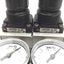 Used Lot of 2 SMC NARM2500-B-N02 Regulator, Set Pressure: 0.05-0.85MPa, 1/4" NPT