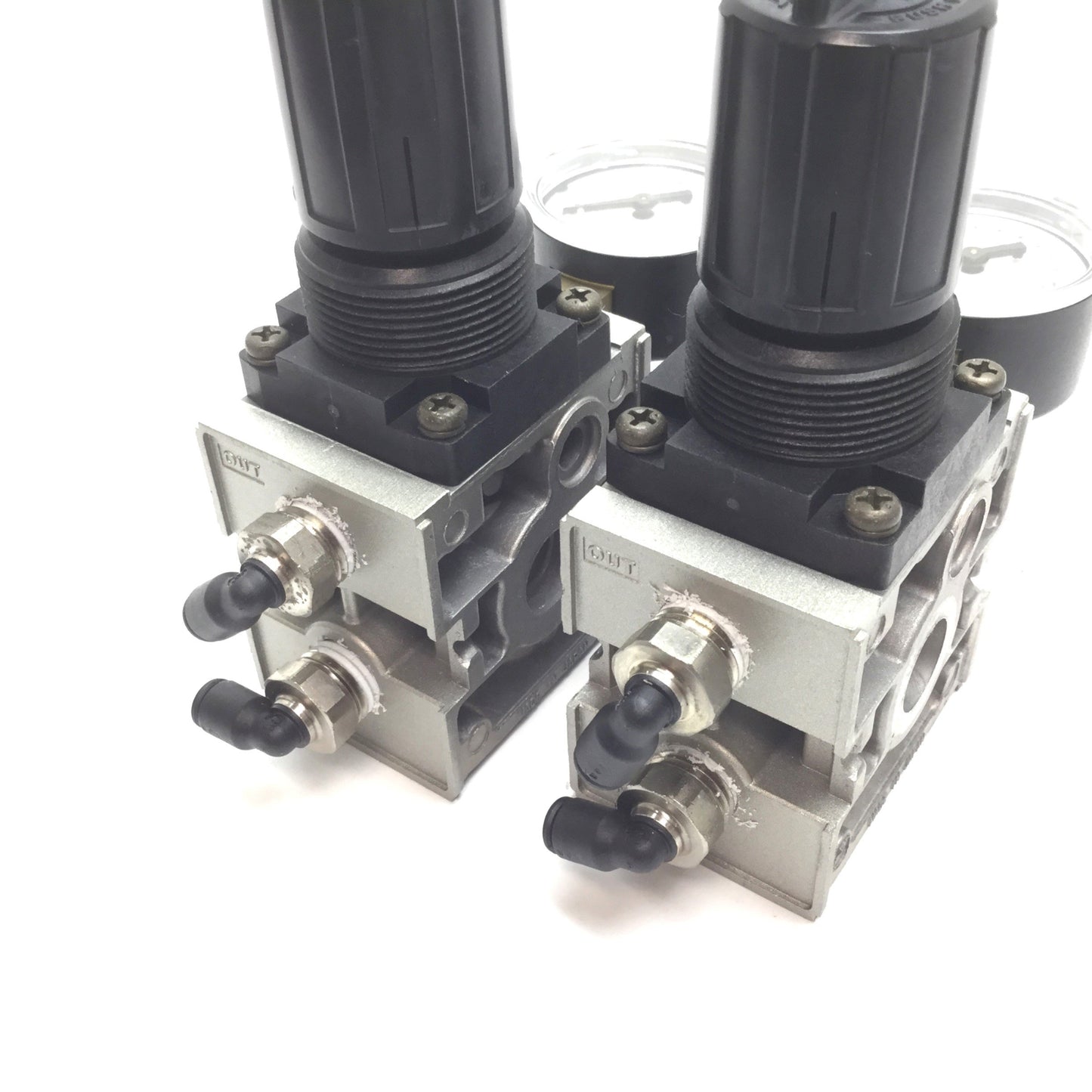 Used Lot of 2 SMC NARM2500-B-N02 Regulator, Set Pressure: 0.05-0.85MPa, 1/4" NPT