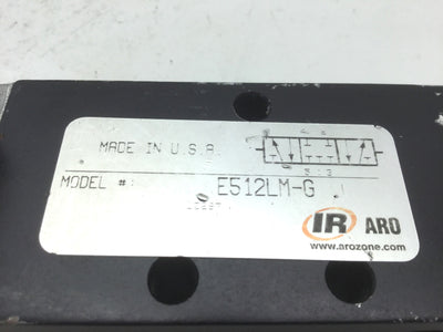 Used Aro E512LM-G Manual Pneumatic Valve 3 Pos 4 Way Momentary & Detent *Parts