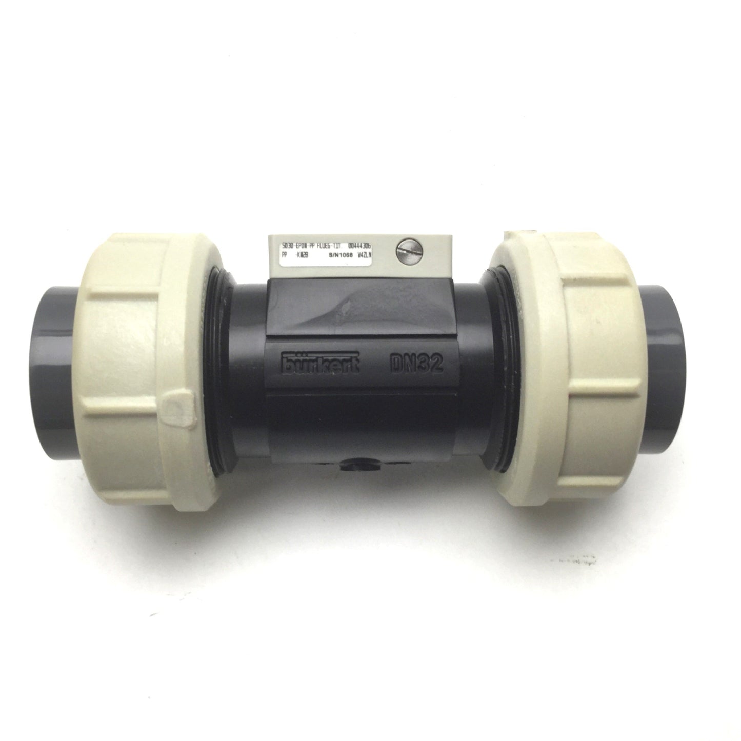 New – Open box Burkert S030-EPDM-PP-FLUEG-TIT Paddle Wheel Hall Effect Flow Sensor Fitting DN32
