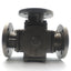 For parts or not working Flow-Tek MPF150 Flanged 3-Way Ball Valve, 3" Flange, 250PSI, Stainless *Ceased*