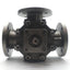 For parts or not working Flow-Tek MPF150 Flanged 3-Way Ball Valve, 3" Flange, 250PSI, Stainless *Ceased*