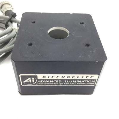 Used Advanced Illumination DL2230-660 Red Diffuse Dome Light, W/ 10ft Extension Cable