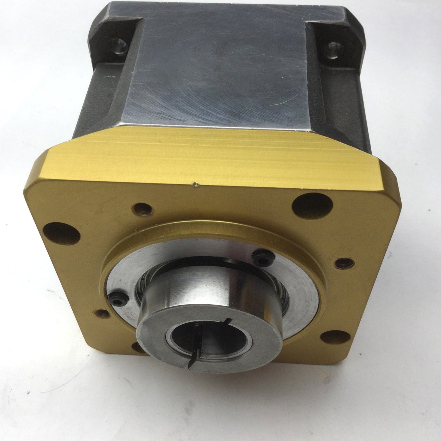 Used Parker PX34-005-S2 Inline Gearbox Head, 5:1 Ratio, NEMA 34, Rev A, 1/2" Shaft