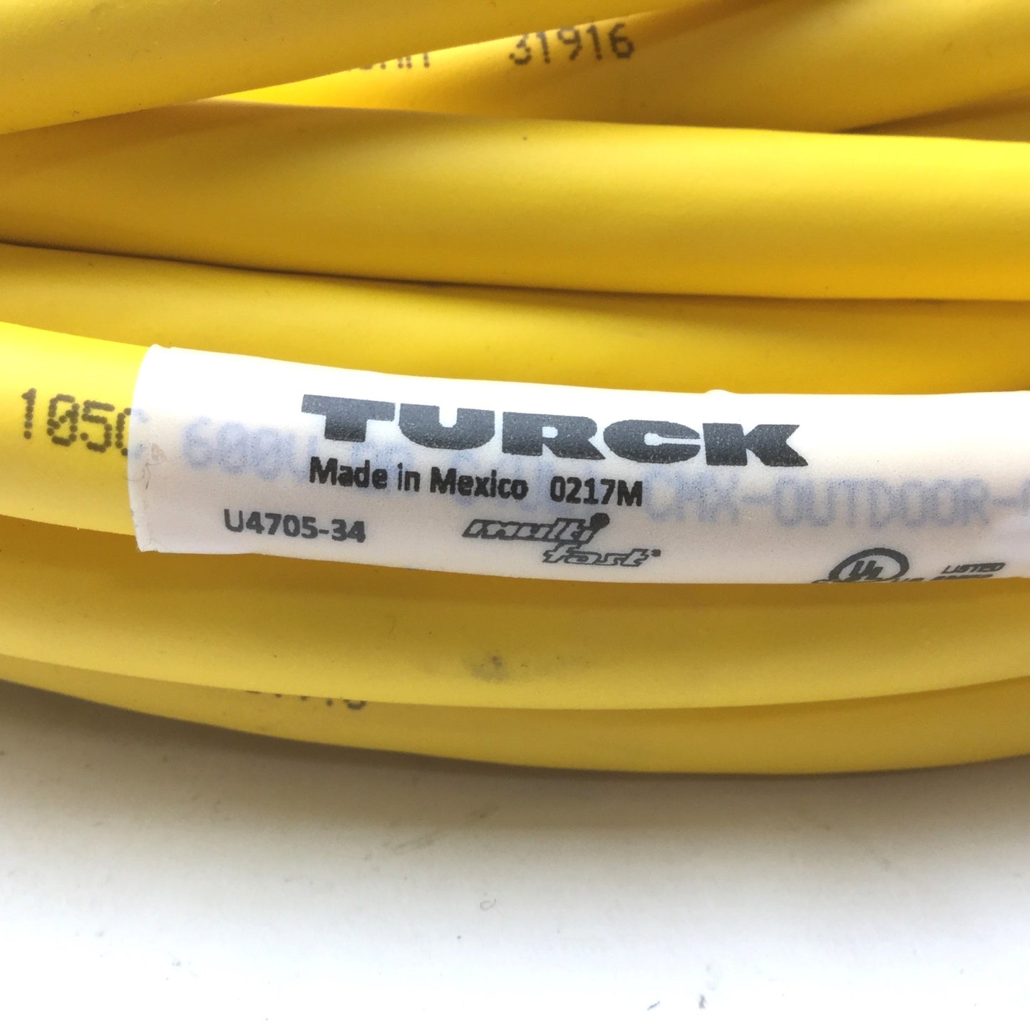 Used Turck CSM 12-11-10 Cordset Cable M23 12-Pin Male to Flying Leads, Length: 10m