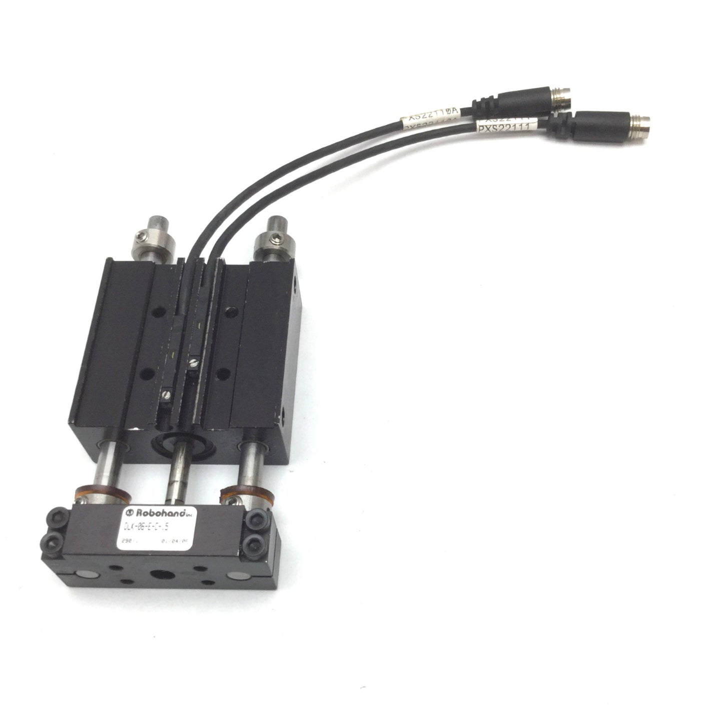 Used Robohand DLK-06-E-C-.5 Guided Cylinder, Stroke: 0.5", With 2x Position Sensors
